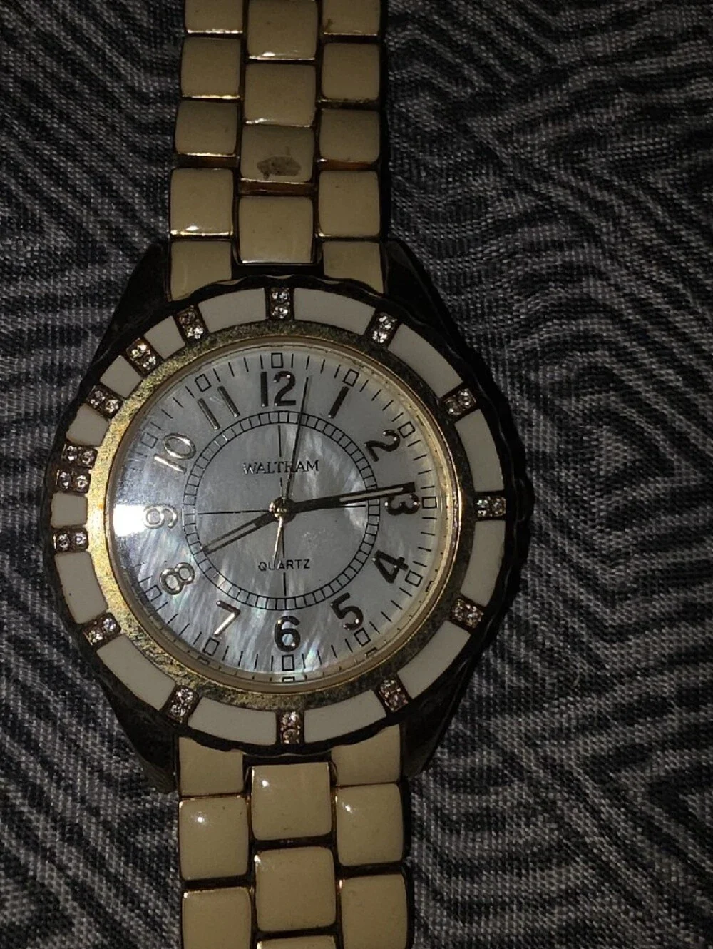 Gold and Cream Women's Bracelet Watch